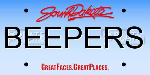 BEEPERS South Dakota License Plate