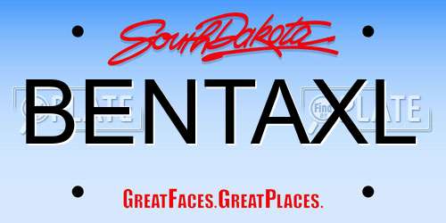 BENTAXL South Dakota License Plate