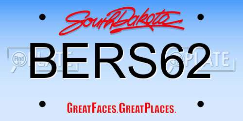 BERS62 South Dakota License Plate