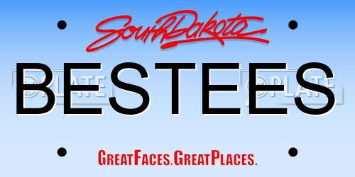 BESTEES South Dakota License Plate