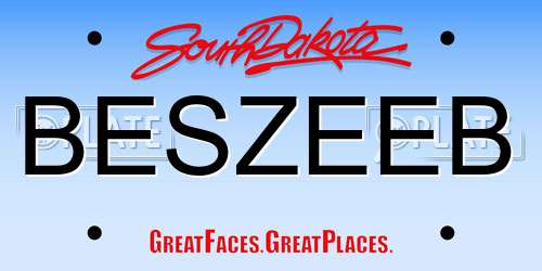 BESZEEB South Dakota License Plate