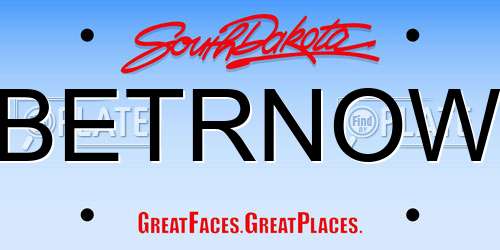 BETRNOW South Dakota License Plate
