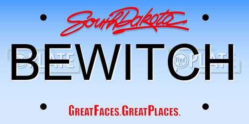 BEWITCH South Dakota License Plate