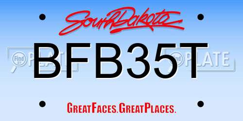 BFB35T South Dakota License Plate