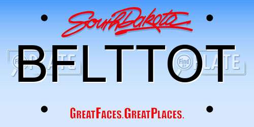 BFLTTOT South Dakota License Plate