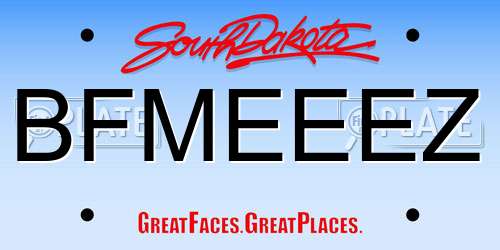 BFMEEEZ South Dakota License Plate