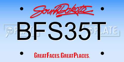BFS35T South Dakota License Plate