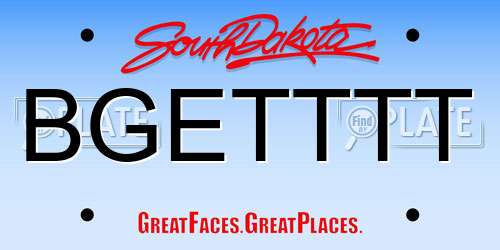 BGETTTT South Dakota License Plate