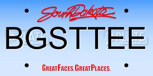 BGSTTEE South Dakota License Plate