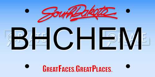 BHCHEM South Dakota License Plate