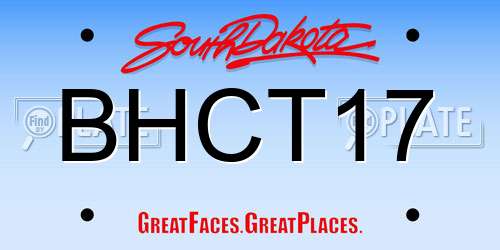 BHCT17 South Dakota License Plate