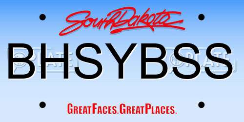BHSYBSS South Dakota License Plate