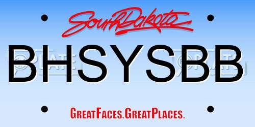 BHSYSBB South Dakota License Plate