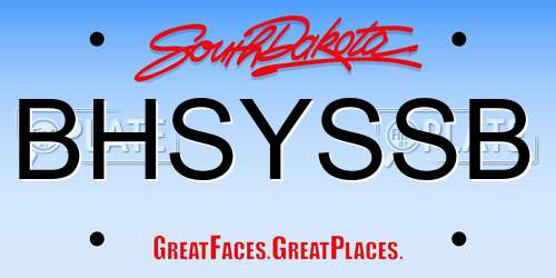BHSYSSB South Dakota License Plate