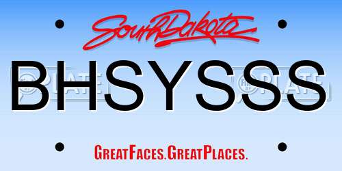 BHSYSSS South Dakota License Plate