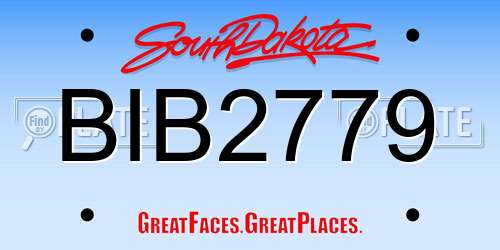 BIB2779 South Dakota License Plate
