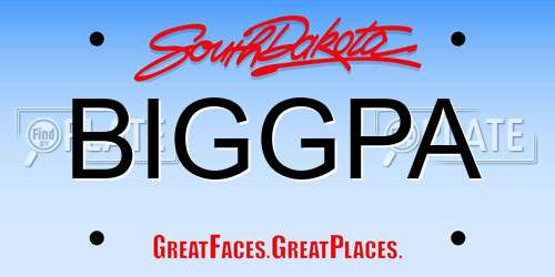 BIGGPA South Dakota License Plate