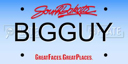 BIGGUY South Dakota License Plate