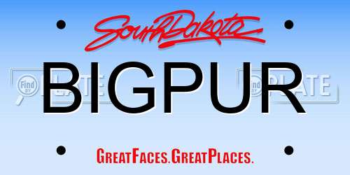 BIGPUR South Dakota License Plate