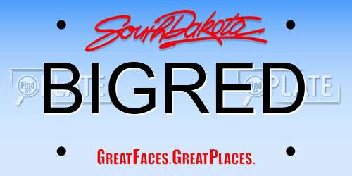 BIGRED South Dakota License Plate