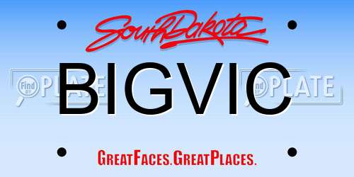 BIGVIC South Dakota License Plate