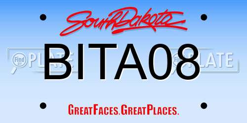 BITA08 South Dakota License Plate
