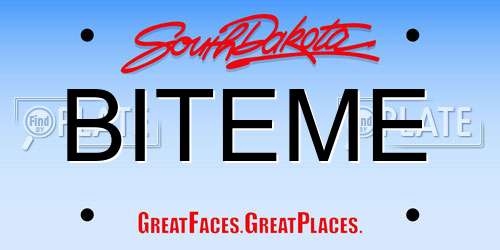 BITEME South Dakota License Plate
