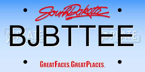 BJBTTEE South Dakota License Plate