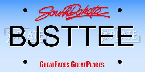 BJSTTEE South Dakota License Plate