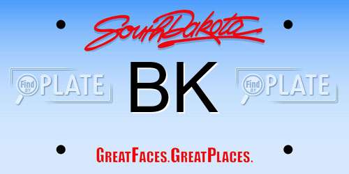 BK South Dakota License Plate
