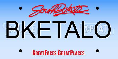 BKETALO South Dakota License Plate