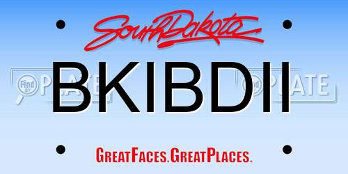 BKIBDII South Dakota License Plate