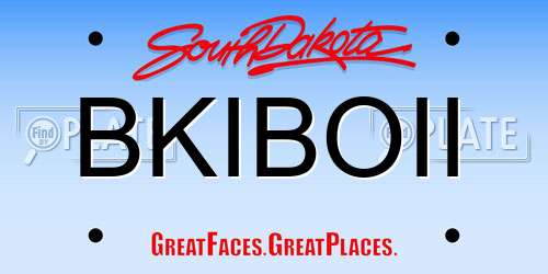 BKIBOII South Dakota License Plate
