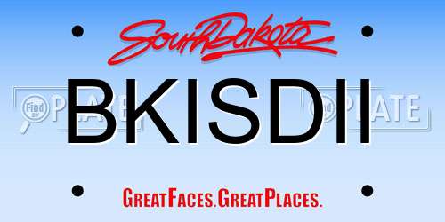 BKISDII South Dakota License Plate