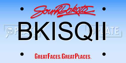 BKISQII South Dakota License Plate