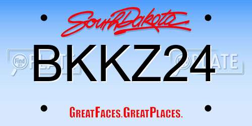 BKKZ24 South Dakota License Plate