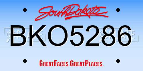BKO5286 South Dakota License Plate