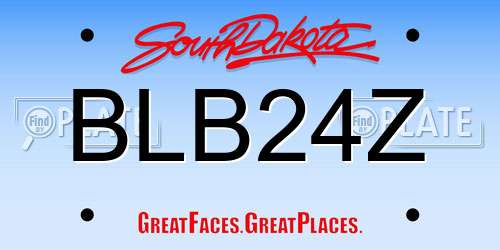 BLB24Z South Dakota License Plate