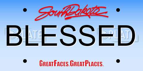 BLESSED South Dakota License Plate