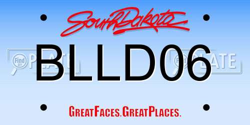 BLLD06 South Dakota License Plate