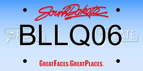 BLLQ06 South Dakota License Plate