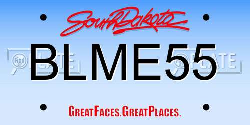 BLME55 South Dakota License Plate
