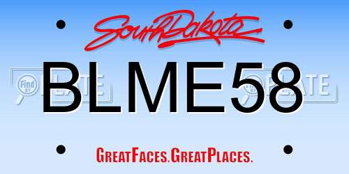 BLME58 South Dakota License Plate