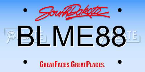 BLME88 South Dakota License Plate