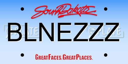 BLNEZZZ South Dakota License Plate