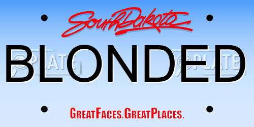 BLONDED South Dakota License Plate