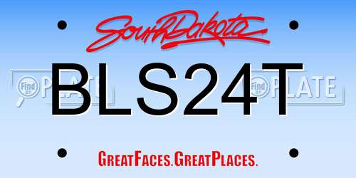 BLS24T South Dakota License Plate