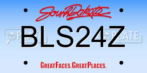BLS24Z South Dakota License Plate