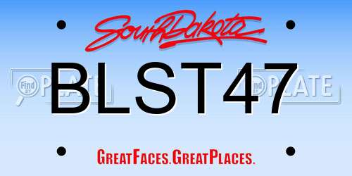 BLST47 South Dakota License Plate