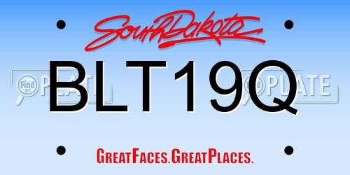 BLT19Q South Dakota License Plate